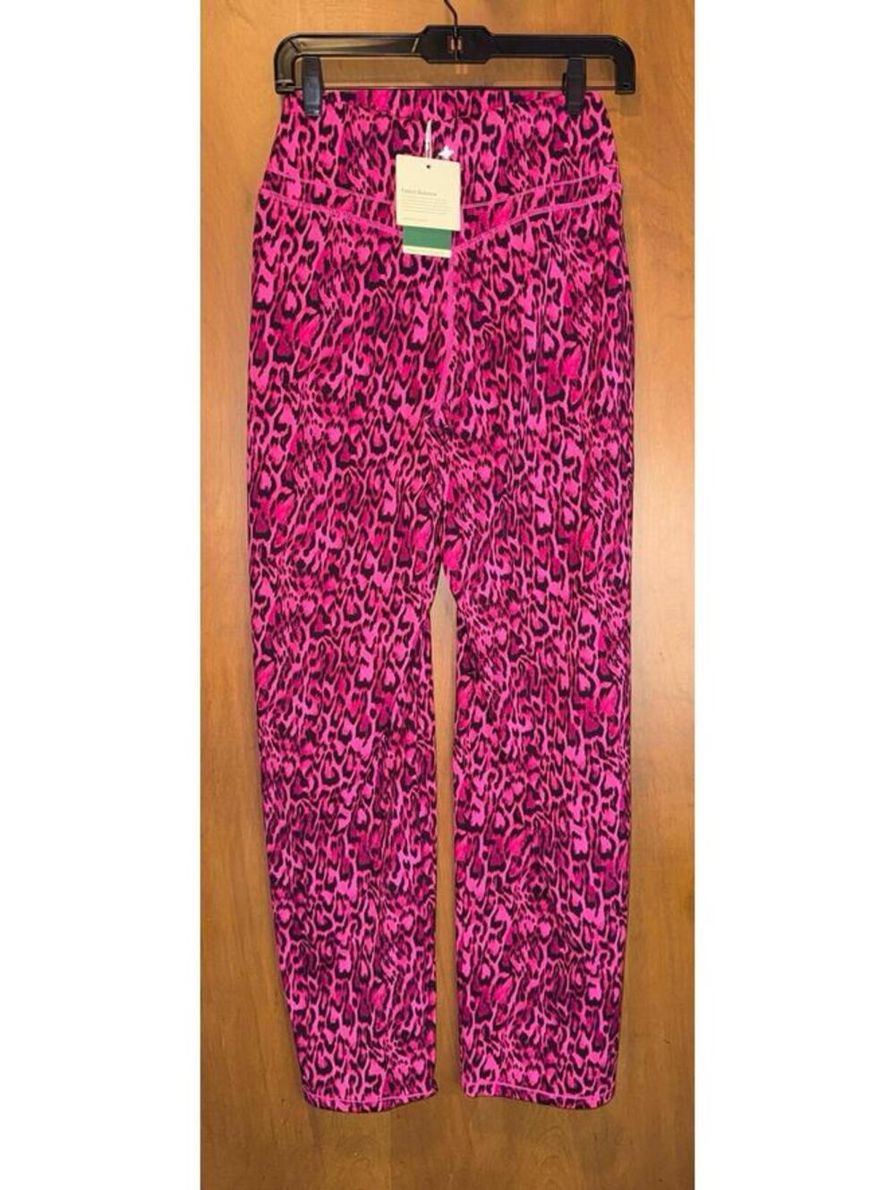 Halara women’s shadow leopard print tummy control yoga pants sz m(reg) nwt $65